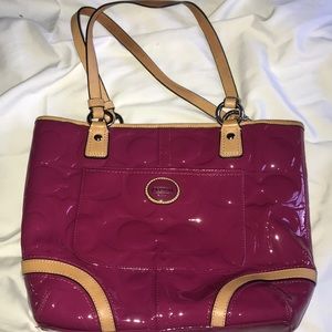 Coach Peyton embossed patent leather purse